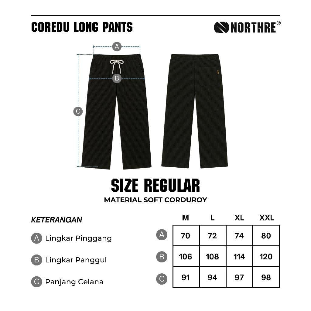 NORTHRE Long Pants NTbasic - Celana Panjang Coredu Corduroy