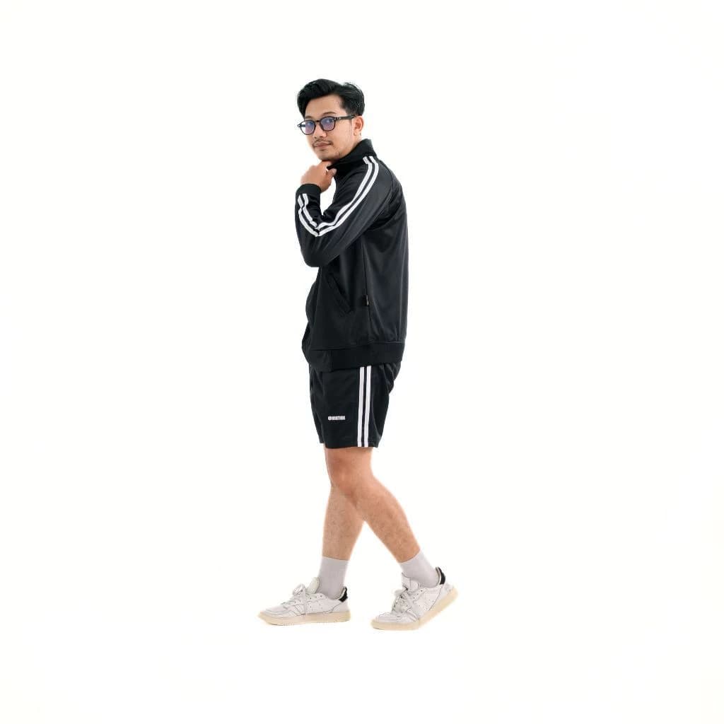 NORTHRE One set Sportswear Crossguild Shorts Black Two Strips NTbasic - alternate