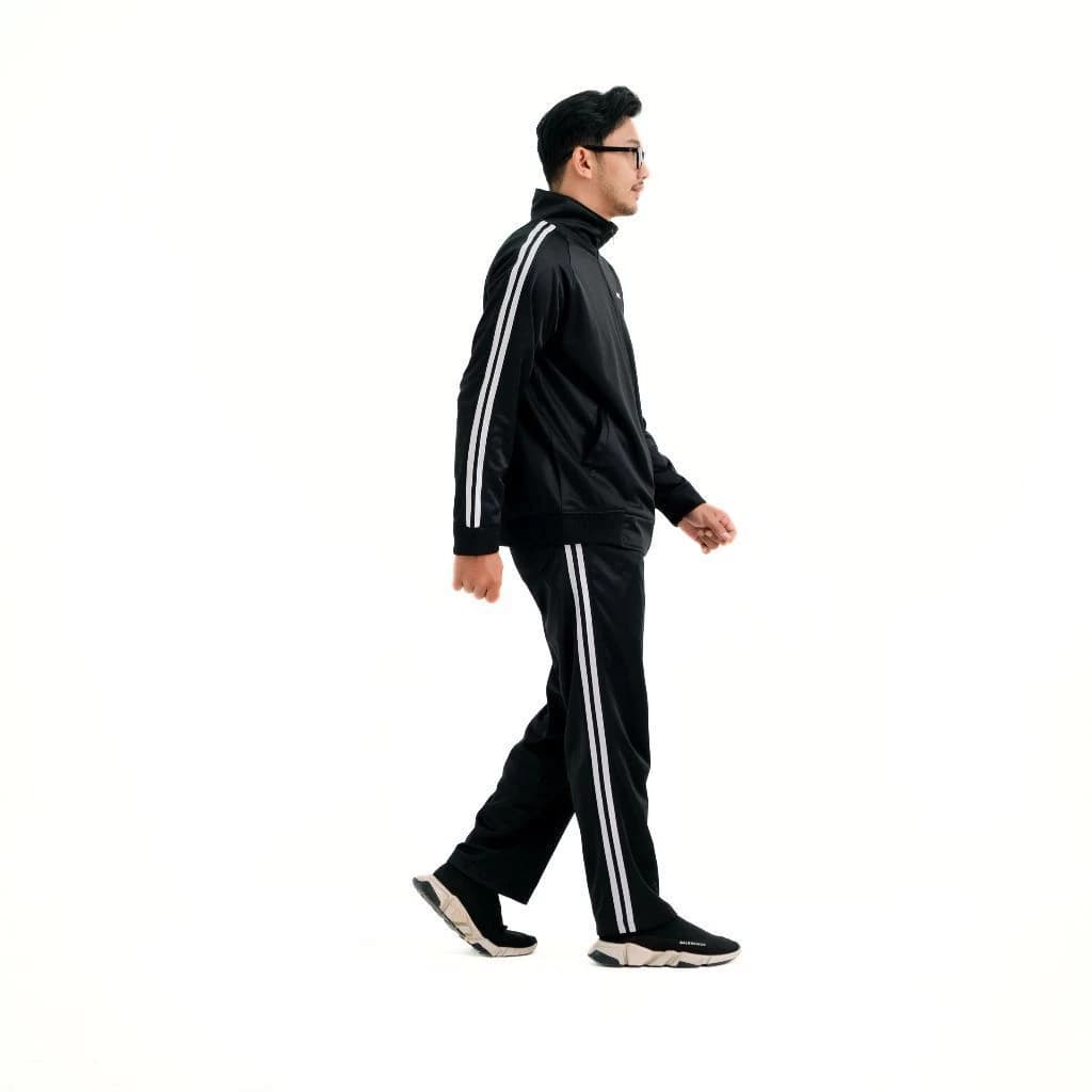 NORTHRE One set Sportswear Crossguild Black Two Strips Long Pants NTbasic thumbnail 5