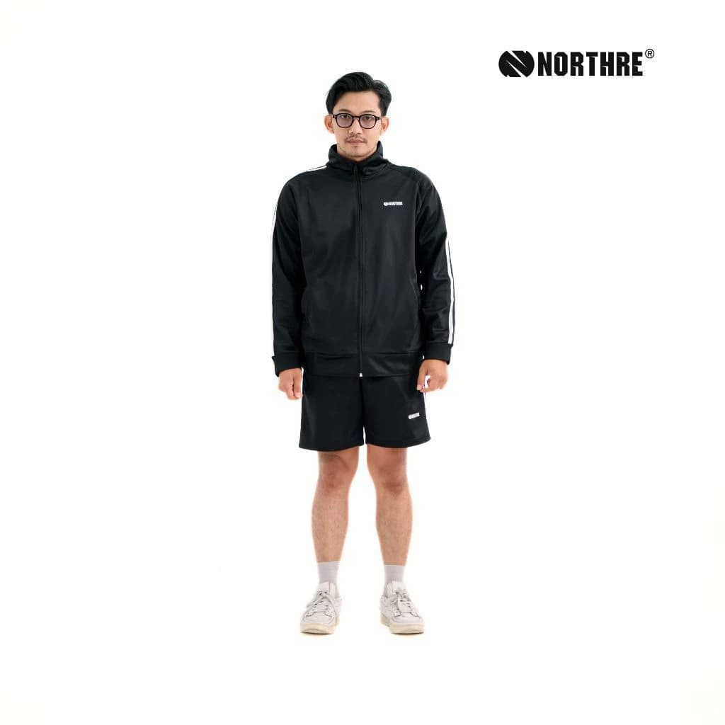 NORTHRE One set Sportswear Crossguild Shorts Black Two Strips NTbasic thumbnail 5