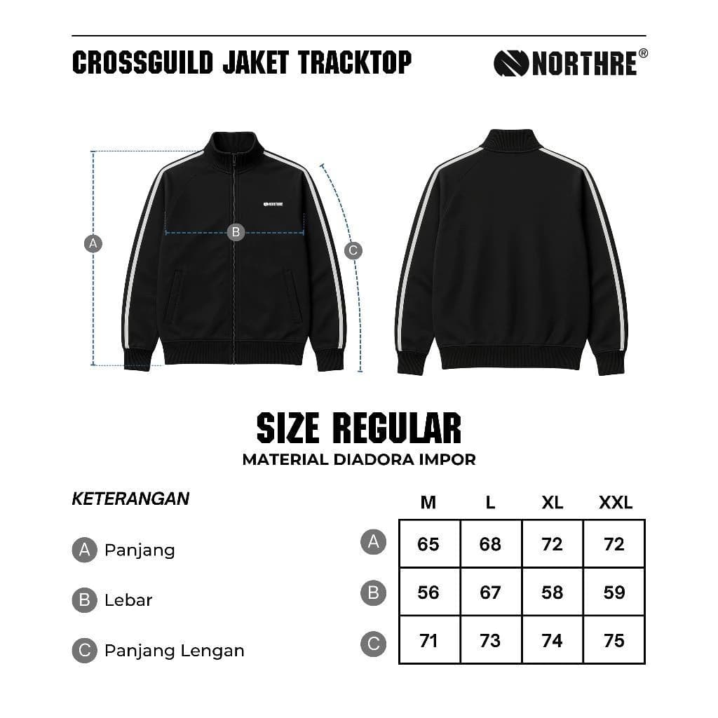 NORTHRE One set Sportswear Crossguild Black Two Strips Long Pants NTbasic thumbnail 8