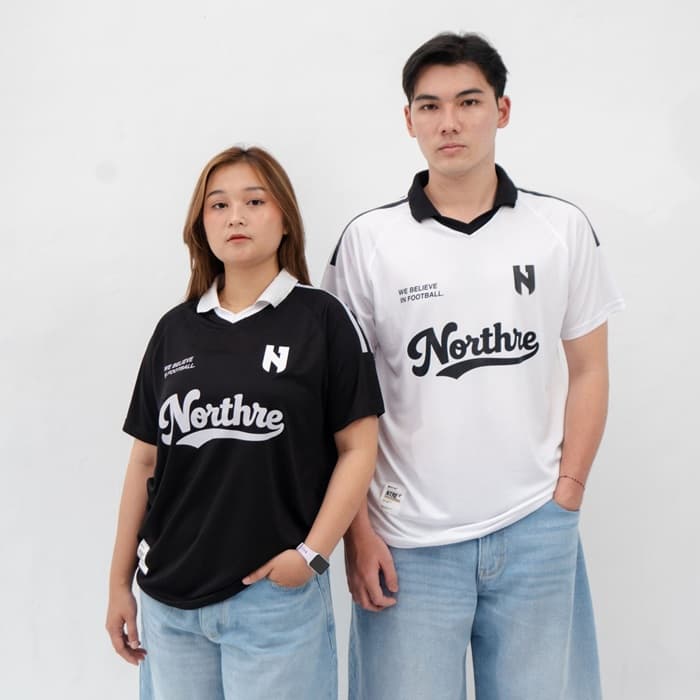 NORTHRE Jersey Broke Line Crossguild Football Sport Pria Wanita Regular Fit thumbnail 5
