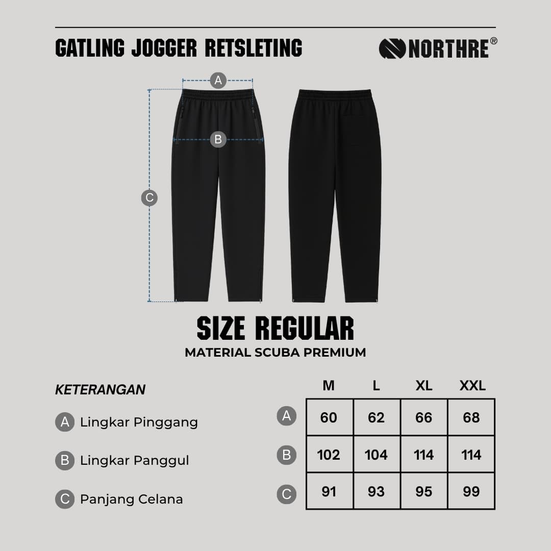 Northre Gatling Jogger Zipper Pants Scuba Training Sport - alternate