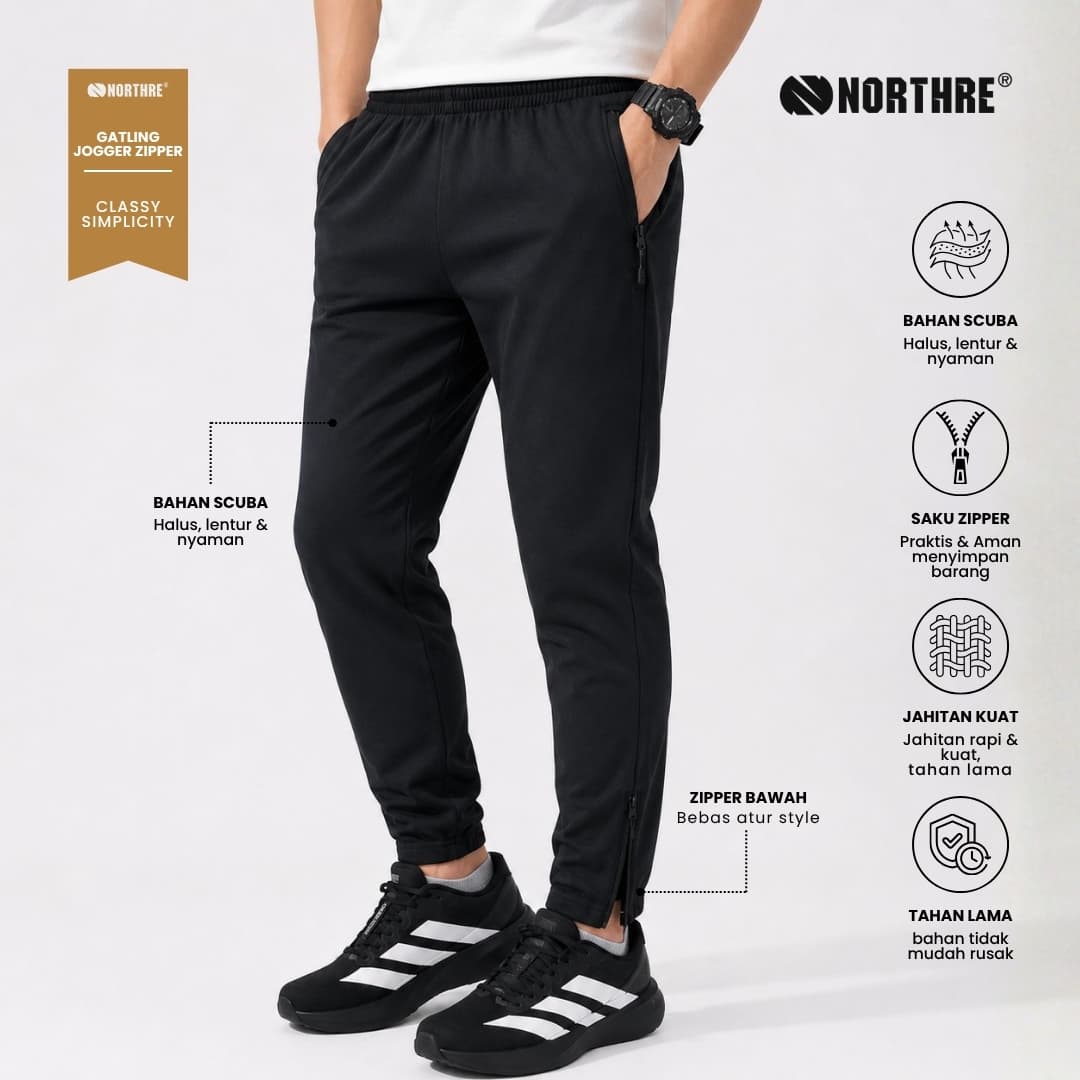 Northre Gatling Jogger Zipper Pants Scuba Training Sport
